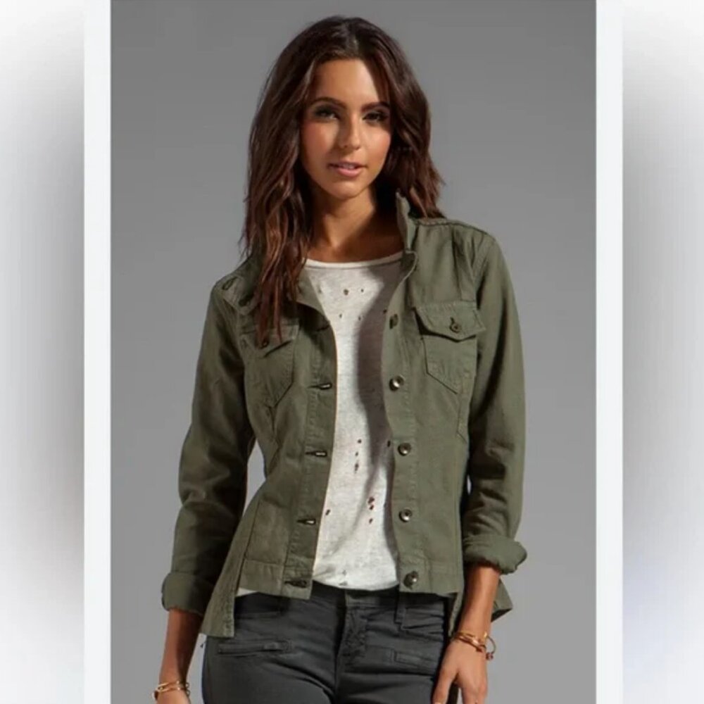 Revolve- Rag & Bone Chamberlain Jacket in Army Green Canvas